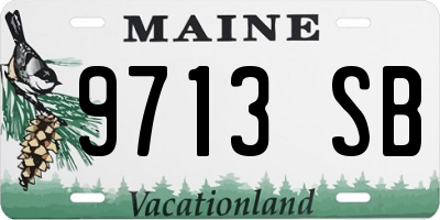 ME license plate 9713SB