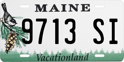 ME license plate 9713SI