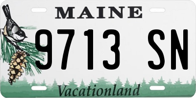 ME license plate 9713SN