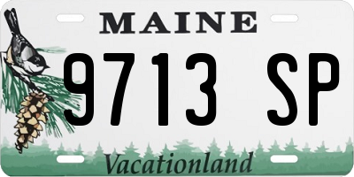 ME license plate 9713SP