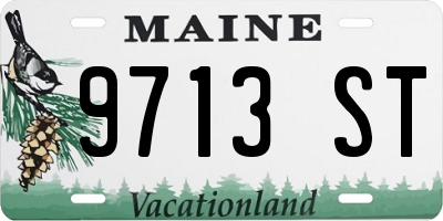 ME license plate 9713ST