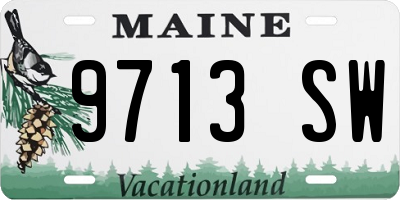 ME license plate 9713SW