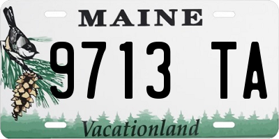 ME license plate 9713TA