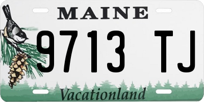ME license plate 9713TJ