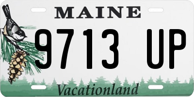 ME license plate 9713UP