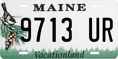 ME license plate 9713UR