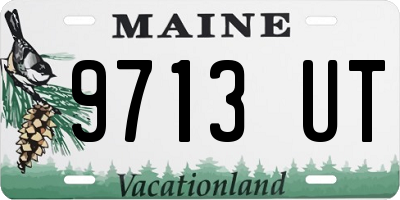 ME license plate 9713UT