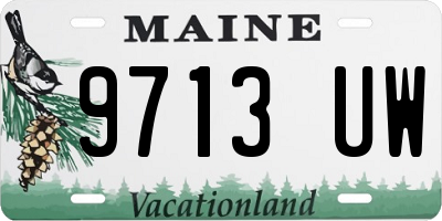 ME license plate 9713UW