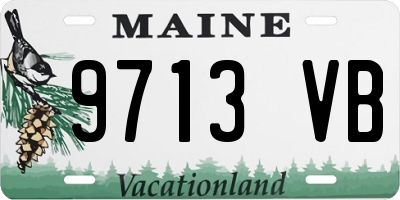 ME license plate 9713VB
