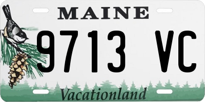 ME license plate 9713VC
