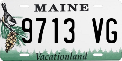ME license plate 9713VG