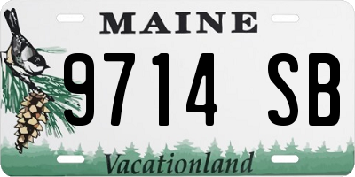 ME license plate 9714SB