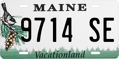 ME license plate 9714SE