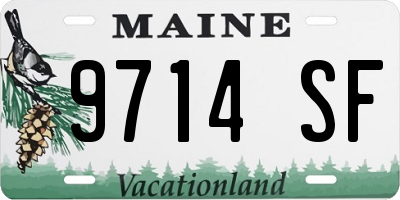 ME license plate 9714SF