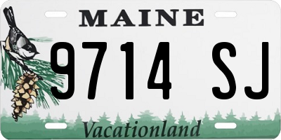 ME license plate 9714SJ