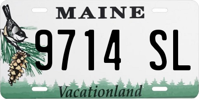 ME license plate 9714SL