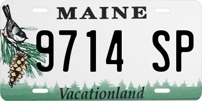 ME license plate 9714SP