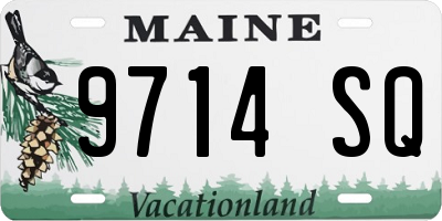 ME license plate 9714SQ