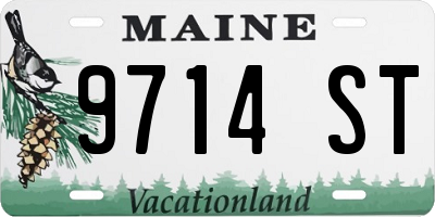 ME license plate 9714ST