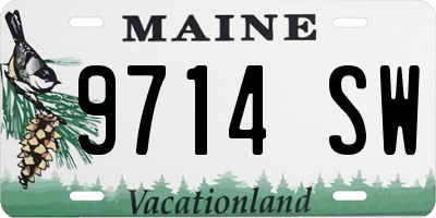 ME license plate 9714SW