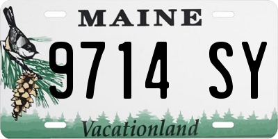 ME license plate 9714SY