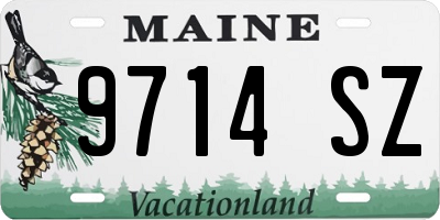 ME license plate 9714SZ