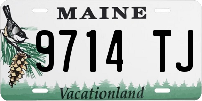 ME license plate 9714TJ