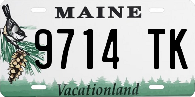 ME license plate 9714TK
