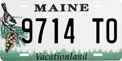 ME license plate 9714TO