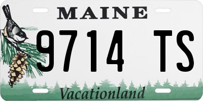 ME license plate 9714TS