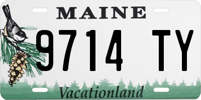 ME license plate 9714TY