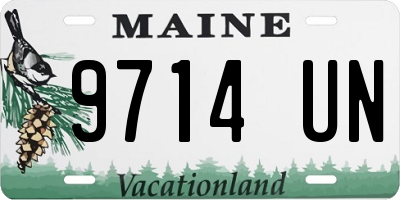 ME license plate 9714UN