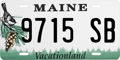 ME license plate 9715SB