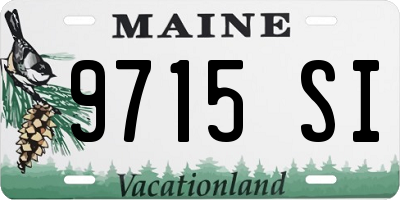 ME license plate 9715SI