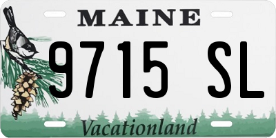 ME license plate 9715SL