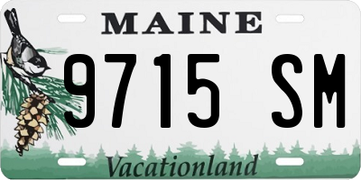 ME license plate 9715SM