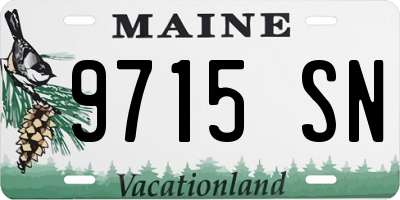 ME license plate 9715SN