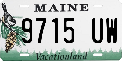 ME license plate 9715UW