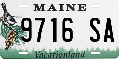 ME license plate 9716SA