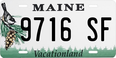 ME license plate 9716SF