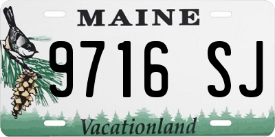 ME license plate 9716SJ