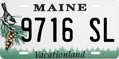 ME license plate 9716SL