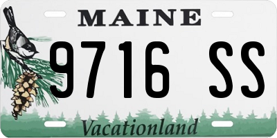 ME license plate 9716SS