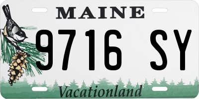 ME license plate 9716SY