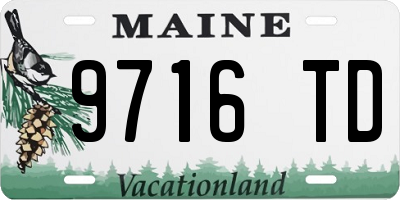 ME license plate 9716TD
