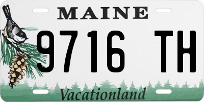 ME license plate 9716TH