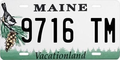 ME license plate 9716TM