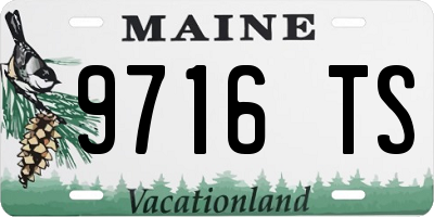 ME license plate 9716TS