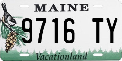 ME license plate 9716TY