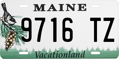 ME license plate 9716TZ